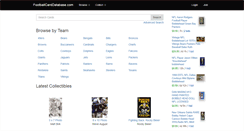 Desktop Screenshot of footballcarddatabase.com