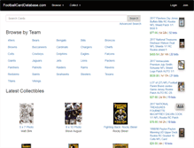 Tablet Screenshot of footballcarddatabase.com